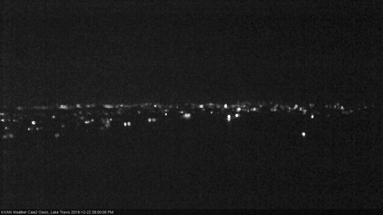 Lake Travis webcam, December 22, 2019 8:00 PM CT