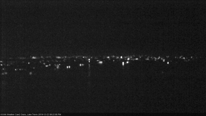 Lake Travis webcam, December 22, 2019 8:25 PM CT