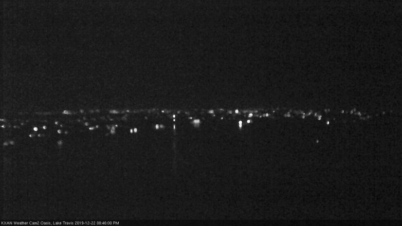 Lake Travis webcam, December 22, 2019 8:45 PM CT
