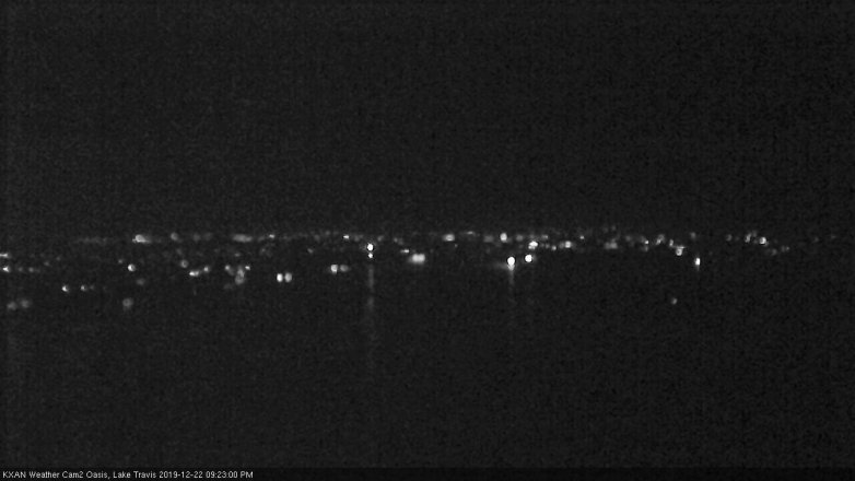 Lake Travis webcam, December 22, 2019 9:25 PM CT