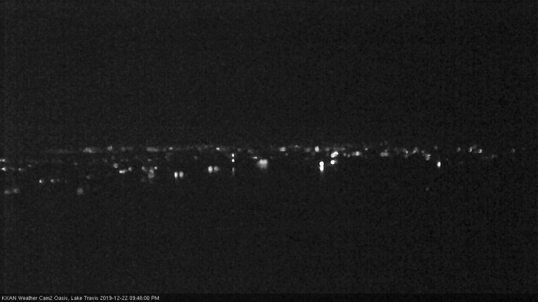 Lake Travis webcam, December 22, 2019 9:45 PM CT