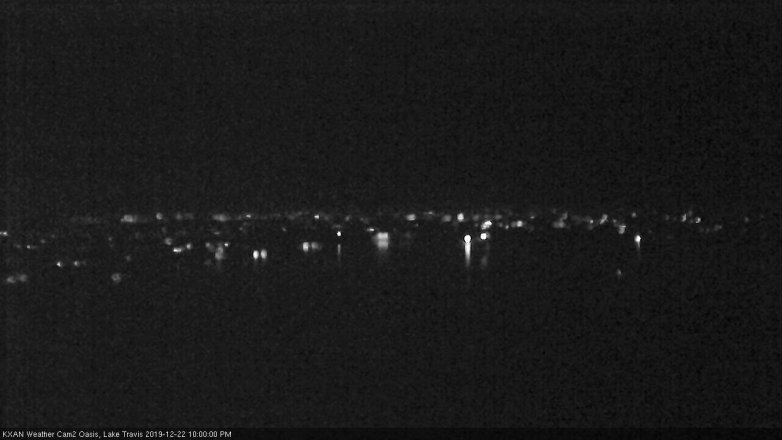 Lake Travis webcam, December 22, 2019 10:00 PM CT