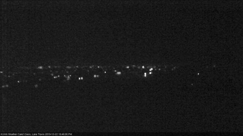 Lake Travis webcam, December 22, 2019 10:45 PM CT