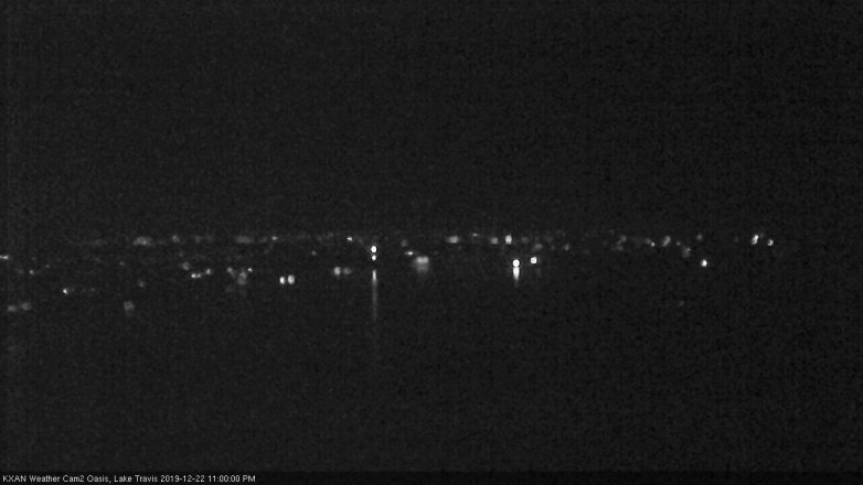 Lake Travis webcam, December 22, 2019 11:00 PM CT