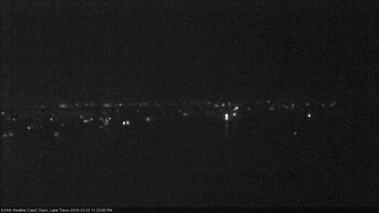 Lake Travis webcam, December 22, 2019 11:25 PM CT