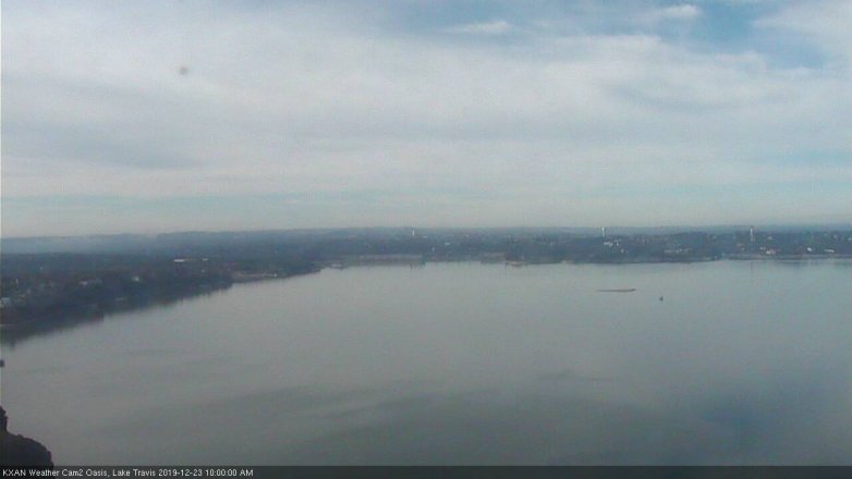 Lake Travis webcam, December 23, 2019 10:00 AM CT