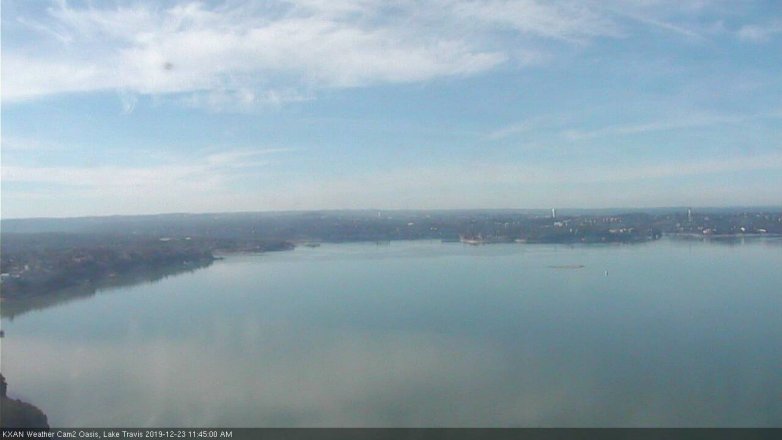 Lake Travis webcam, December 23, 2019 11:45 AM CT