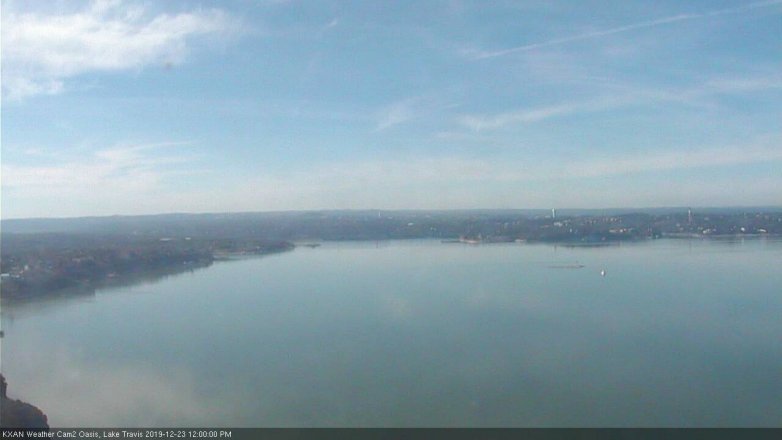 Lake Travis webcam, December 23, 2019 12:00 PM CT