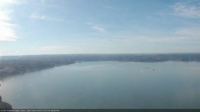 Lake Travis webcam, December 23, 2019 1:45 PM CT