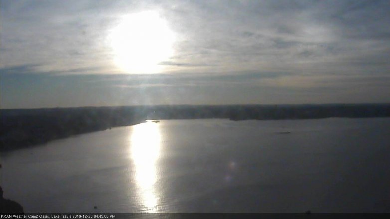 Lake Travis webcam, December 23, 2019 4:45 PM CT