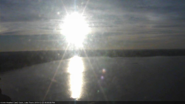 Lake Travis webcam, December 23, 2019 5:00 PM CT
