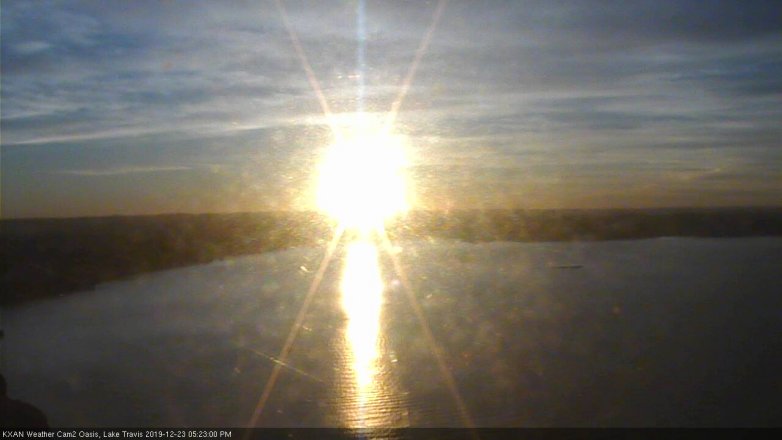 Lake Travis webcam, December 23, 2019 5:25 PM CT