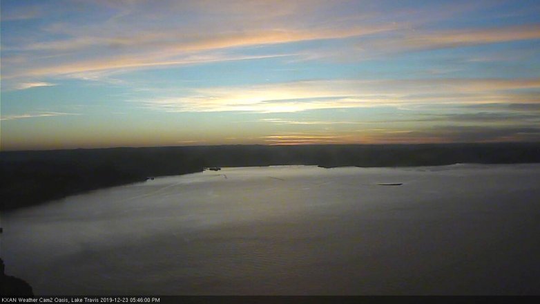 Lake Travis webcam, December 23, 2019 5:45 PM CT