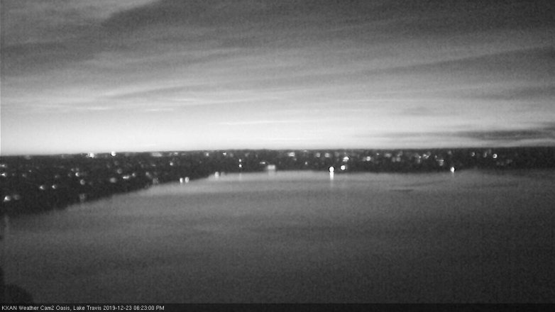 Lake Travis webcam, December 23, 2019 6:25 PM CT