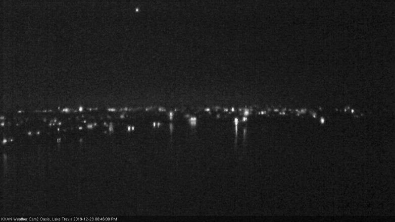 Lake Travis webcam, December 23, 2019 6:45 PM CT