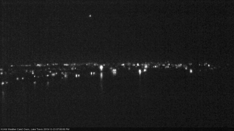 Lake Travis webcam, December 23, 2019 7:00 PM CT