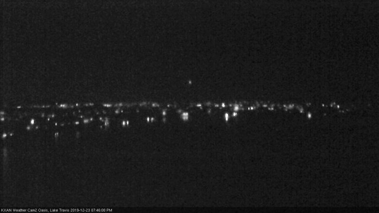 Lake Travis webcam, December 23, 2019 7:45 PM CT