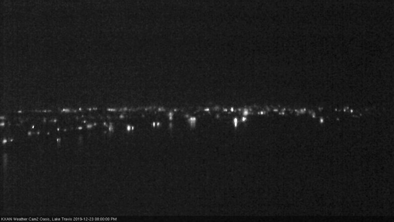 Lake Travis webcam, December 23, 2019 8:00 PM CT