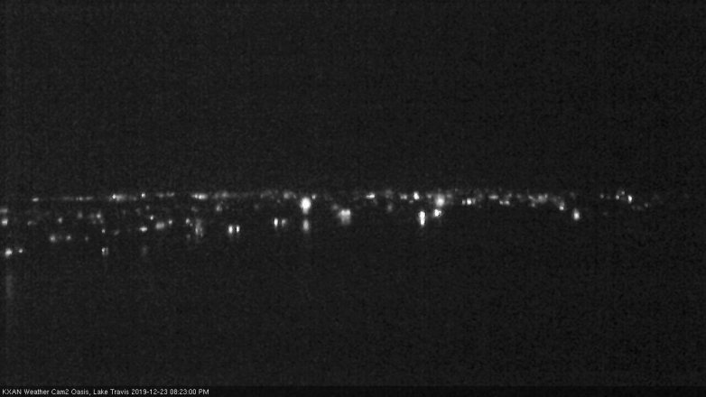 Lake Travis webcam, December 23, 2019 8:25 PM CT