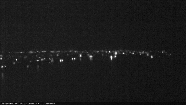 Lake Travis webcam, December 23, 2019 10:00 PM CT
