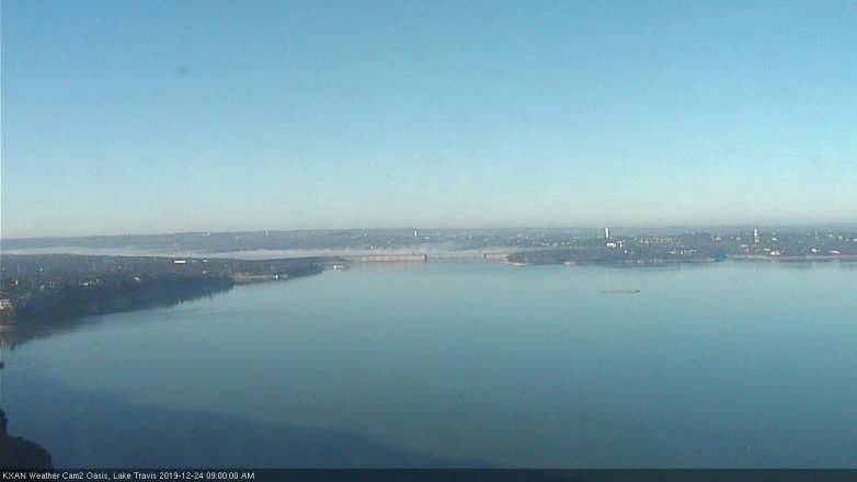 Lake Travis webcam, December 24, 2019 9:00 AM CT