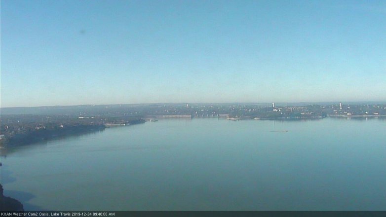 Lake Travis webcam, December 24, 2019 9:45 AM CT