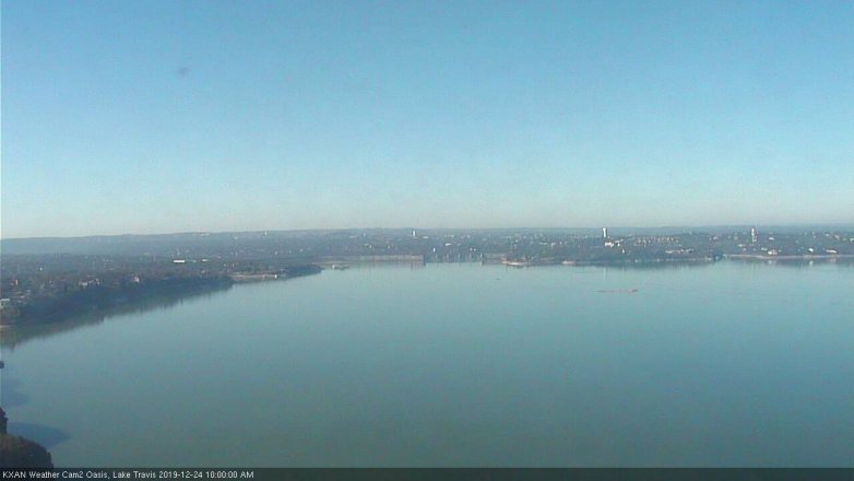 Lake Travis webcam, December 24, 2019 10:00 AM CT