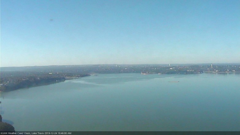 Lake Travis webcam, December 24, 2019 10:45 AM CT