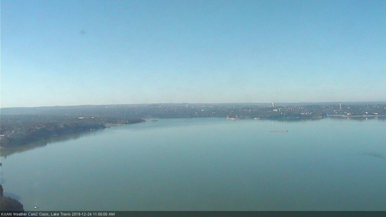 Lake Travis webcam, December 24, 2019 11:00 AM CT