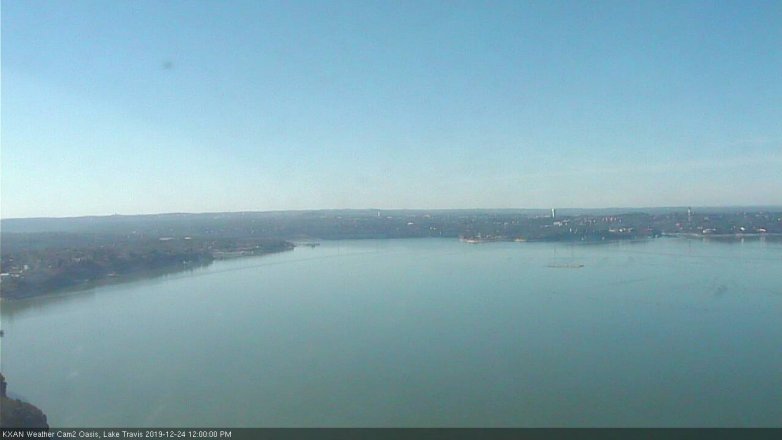 Lake Travis webcam, December 24, 2019 12:00 PM CT