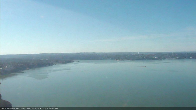 Lake Travis webcam, December 24, 2019 1:00 PM CT