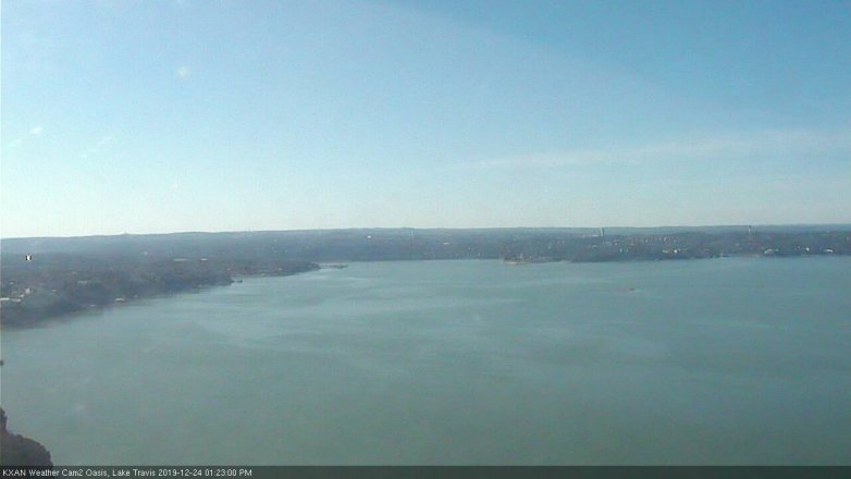 Lake Travis webcam, December 24, 2019 1:25 PM CT