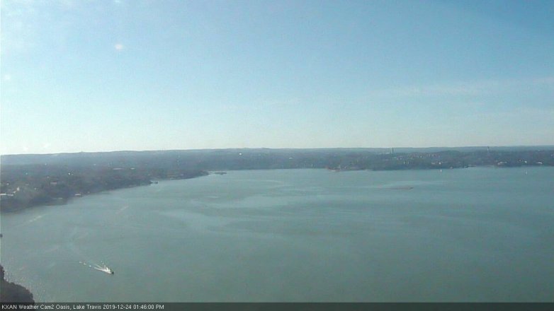 Lake Travis webcam, December 24, 2019 1:45 PM CT