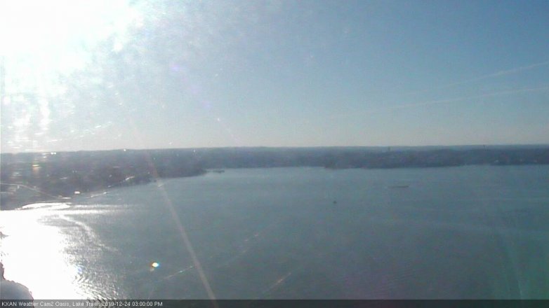 Lake Travis webcam, December 24, 2019 3:00 PM CT