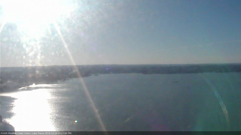 Lake Travis webcam, December 24, 2019 3:25 PM CT