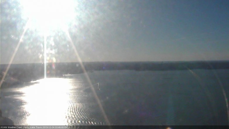 Lake Travis webcam, December 24, 2019 3:45 PM CT
