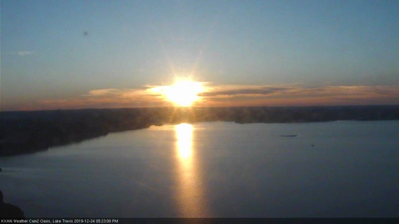 Lake Travis webcam, December 24, 2019 5:25 PM CT