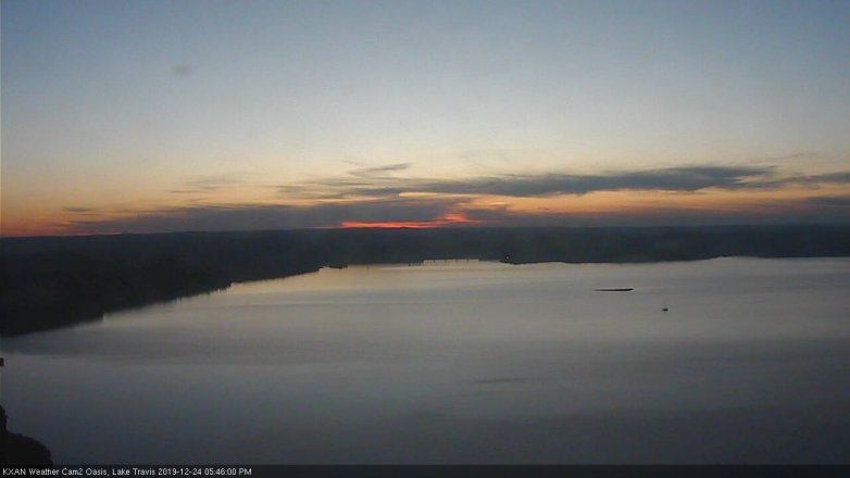 Lake Travis webcam, December 24, 2019 5:45 PM CT