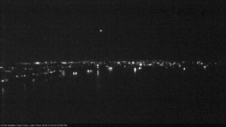 Lake Travis webcam, December 24, 2019 7:25 PM CT