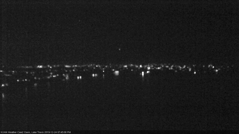 Lake Travis webcam, December 24, 2019 7:45 PM CT