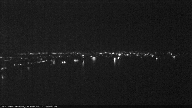 Lake Travis webcam, December 24, 2019 8:25 PM CT