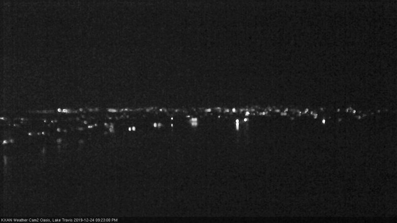 Lake Travis webcam, December 24, 2019 9:25 PM CT