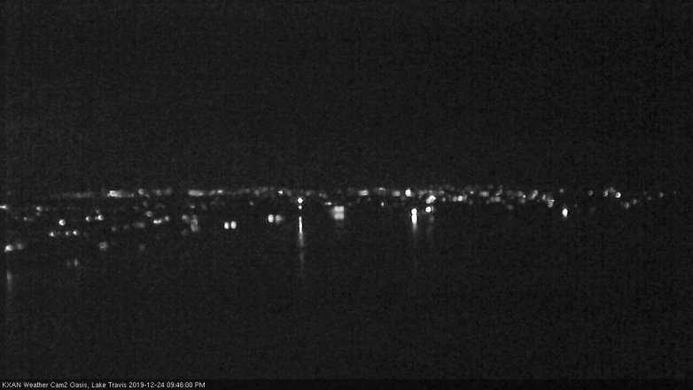 Lake Travis webcam, December 24, 2019 9:45 PM CT