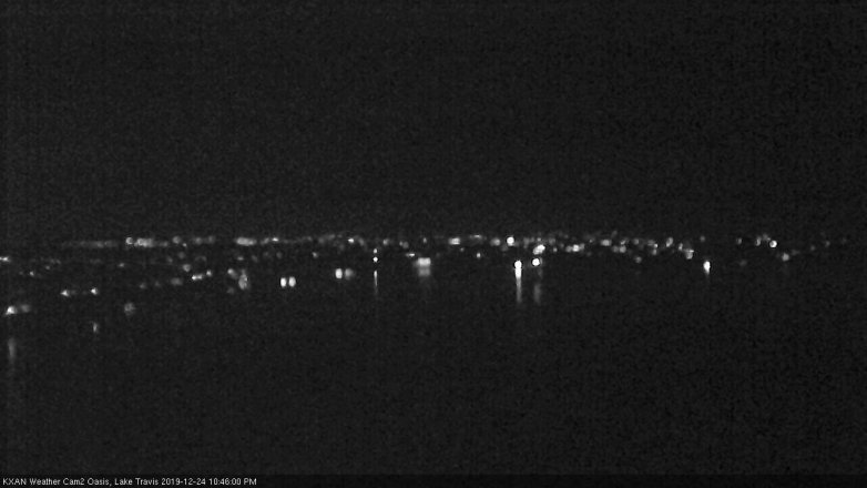 Lake Travis webcam, December 24, 2019 10:45 PM CT