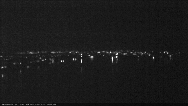 Lake Travis webcam, December 24, 2019 11:00 PM CT