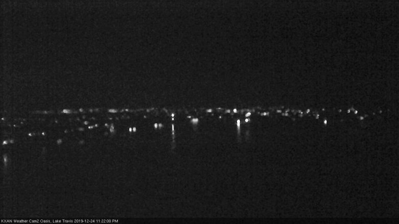 Lake Travis webcam, December 24, 2019 11:25 PM CT