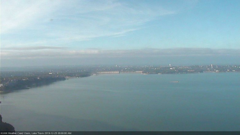 Lake Travis webcam, December 25, 2019 9:00 AM CT