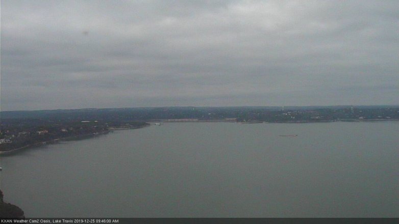 Lake Travis webcam, December 25, 2019 9:45 AM CT