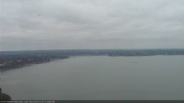 Lake Travis webcam, December 25, 2019 11:25 AM CT