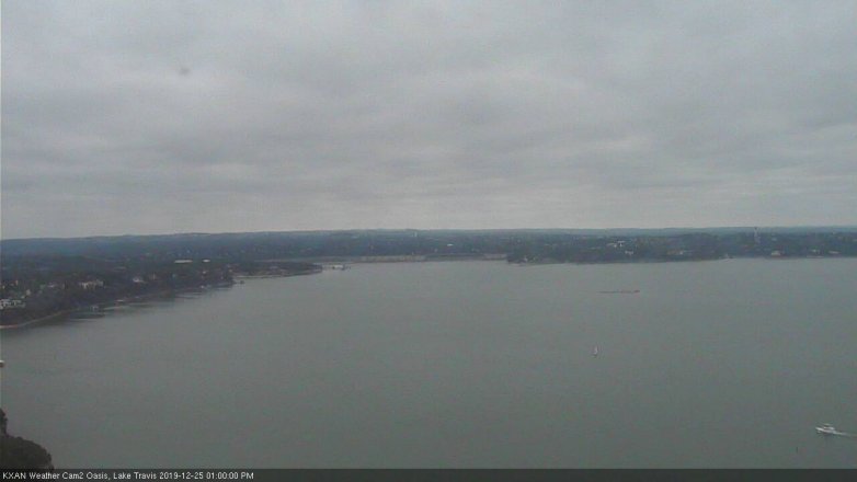 Lake Travis webcam, December 25, 2019 1:00 PM CT